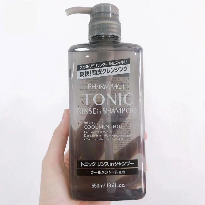 Dầu gội sữa tắm cho nam Pharmaact tonic 550ml tinh chất bạc hà, lô hội mát lạnh sảng khoái Nhật Bản - Kumano Cosme