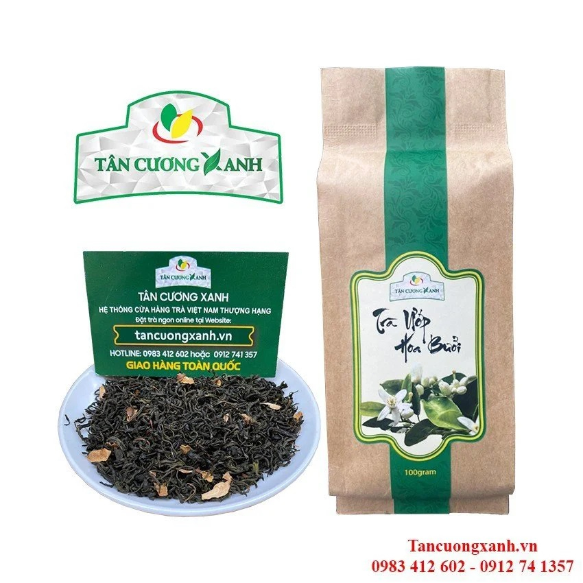 Trà Đinh Tân Cương Ướp Hoa Bưởi 100gr TÂN CƯƠNG XANH