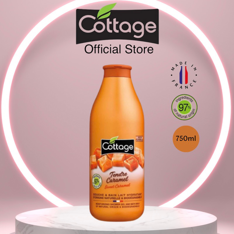 Sữa tắm Cottage của Pháp 750ml, hương Caramel