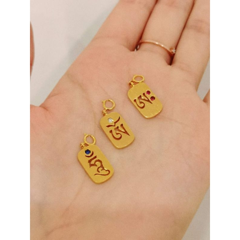 Kẹp chuỗi bạc chủng tự Om Ah Hung