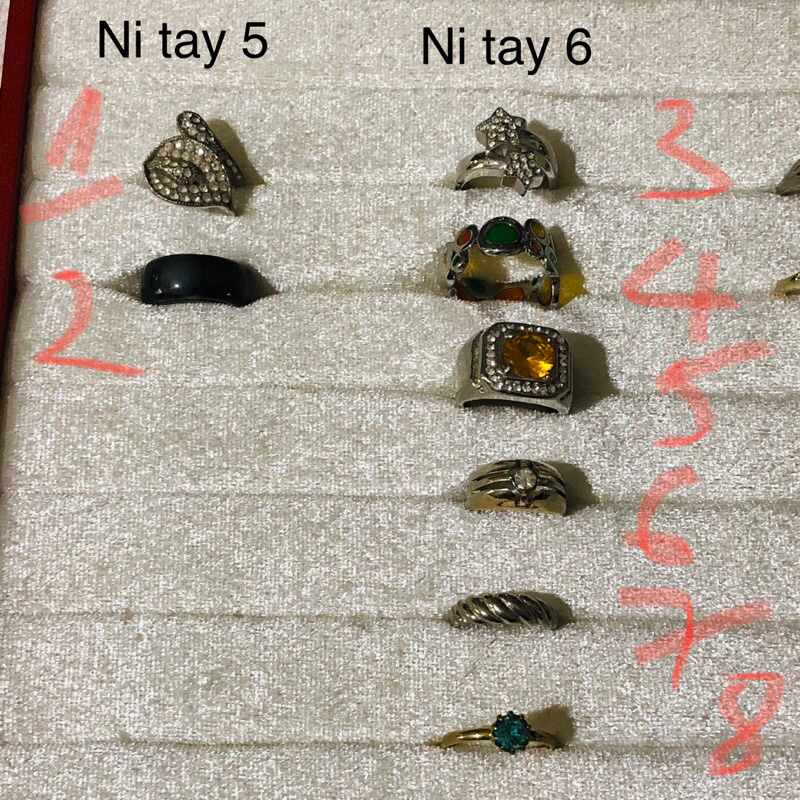 Trang sức si nhật. NHẪN NAM NỮ NHIỀU MẪU ms B2