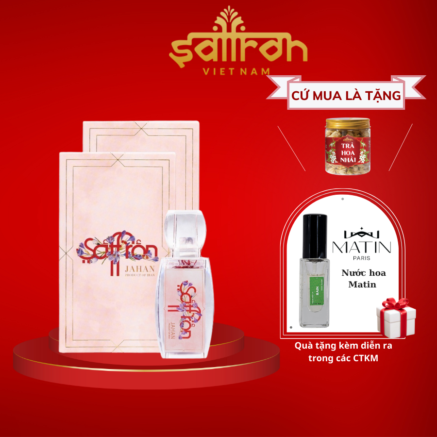 Nhụy hoa nghệ tây Saffron Jahan Supper Negin 1Gr/hộp chính hãng
