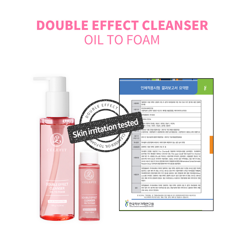 Sữa rửa mặt và tẩy trang CELEFIT Double Effect Cleanser Oil To Foam 180g
