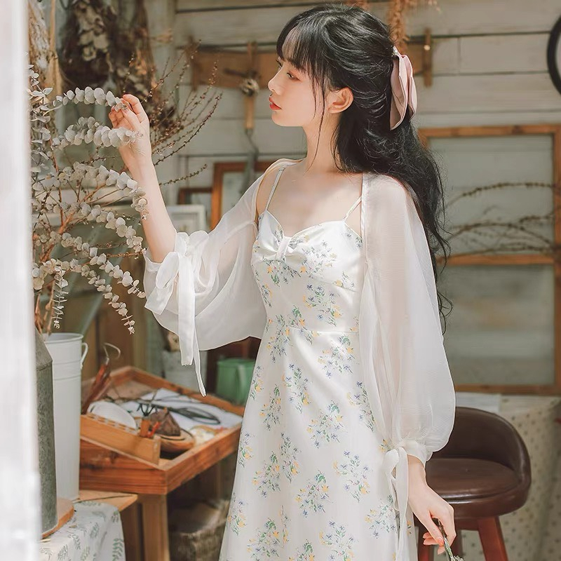 Áo khoác cardigan tơ mỏng thắt nơ phong cách hàn quốc cực xinh