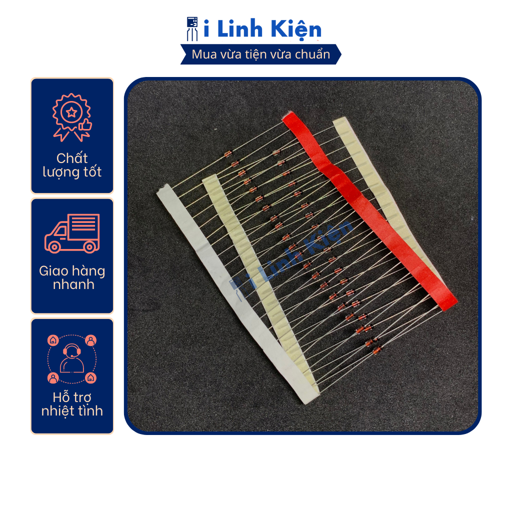 Diode 1N4148 màu đỏ túi 10 con.