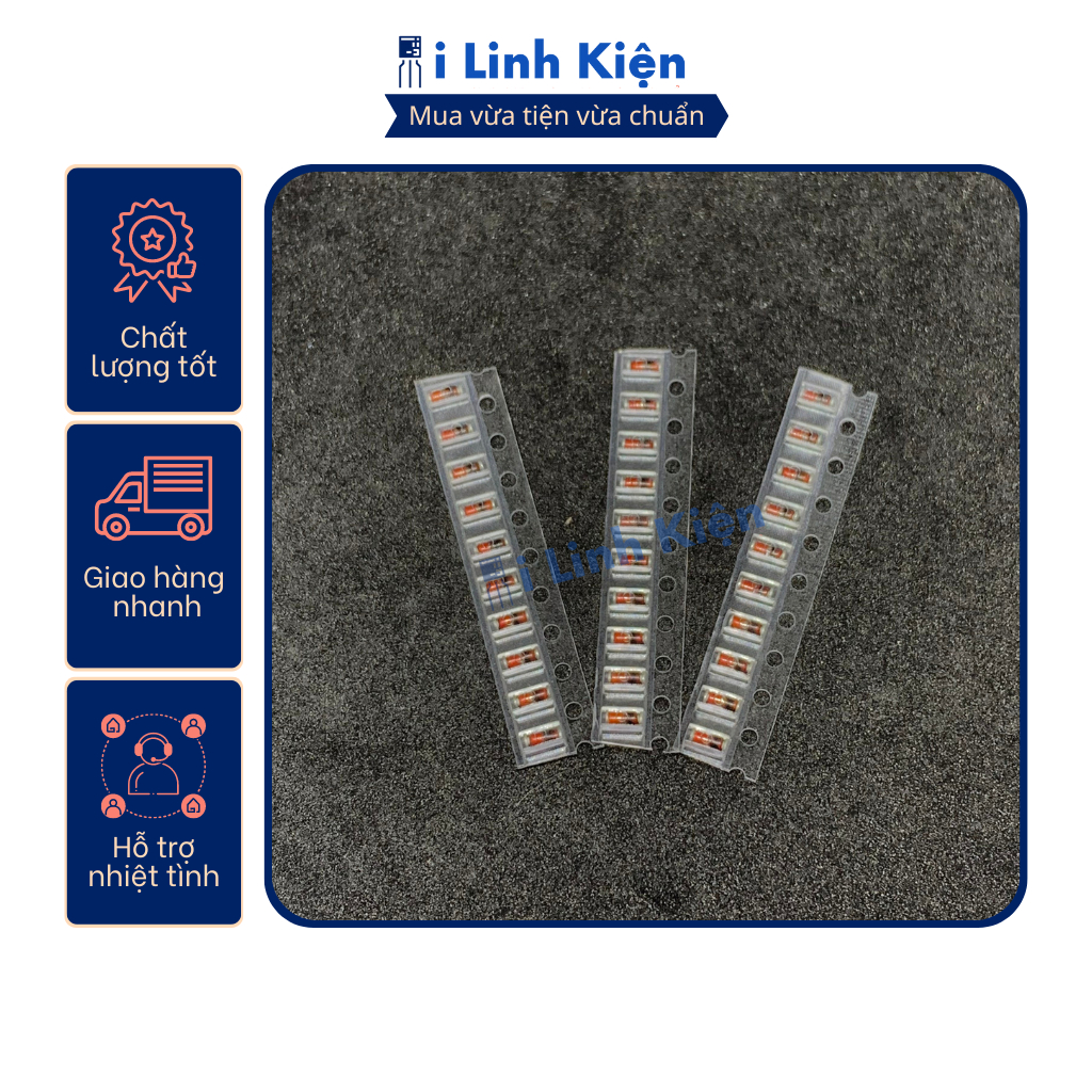 Diode 1N4148 màu đỏ túi 10 con.