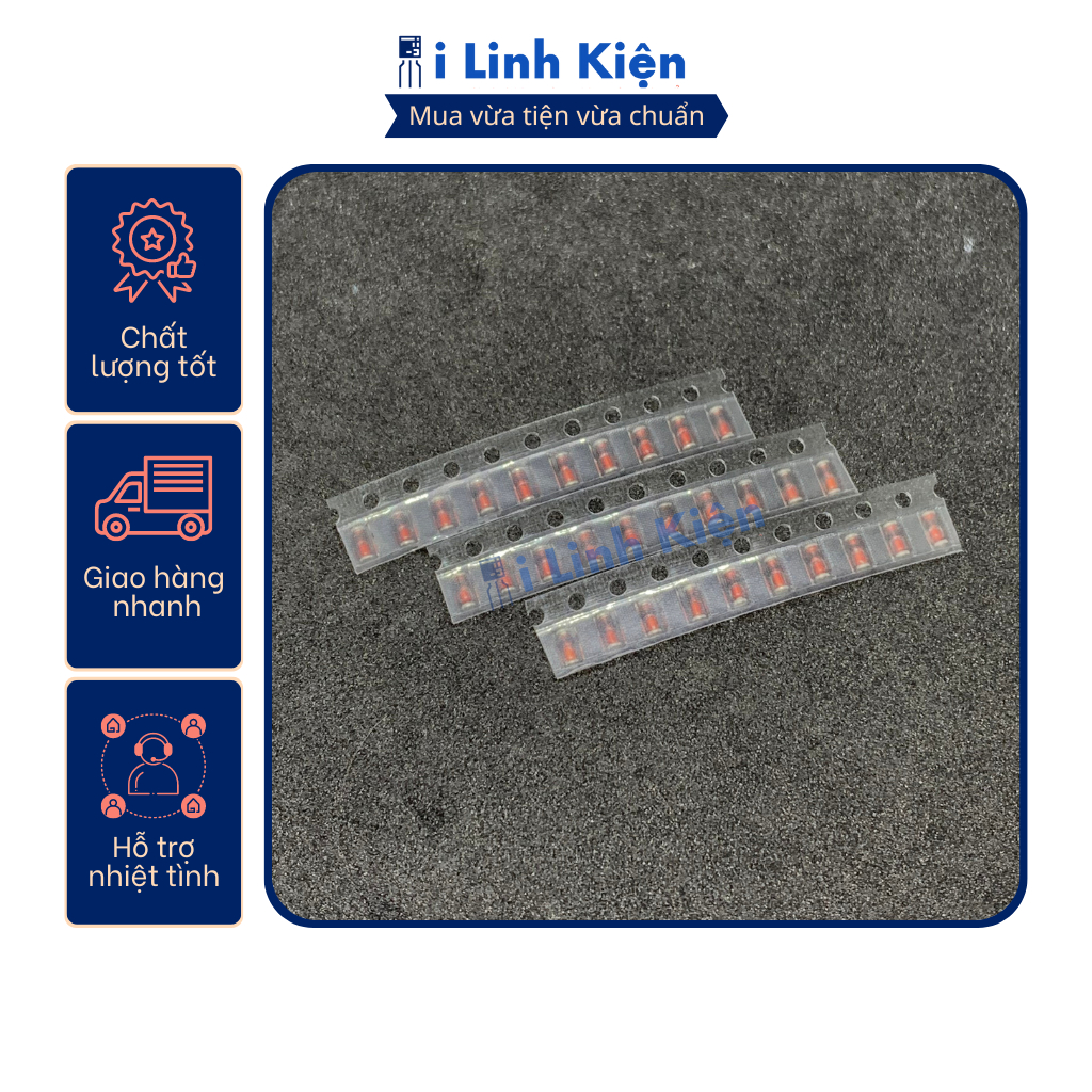 Diode 1N4148 màu đỏ túi 10 con.