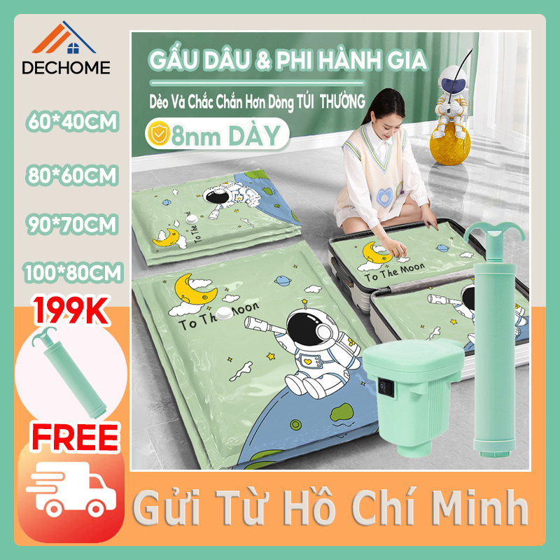 Túi hút chân không đựng quần áo chăn màn Túi nén chân không Loại dày cao cấp