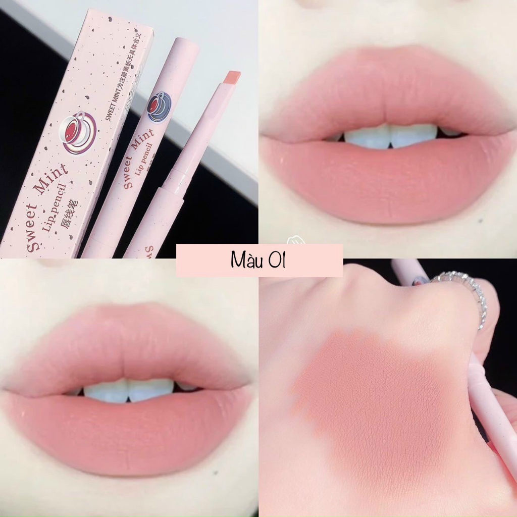 Bút kẻ viền môi, tạo hình môi sexy sweet mint dạng vạt xéo