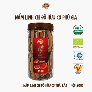 Nấm linh chi đỏ hữu cơ thái lát | nấm phú gia