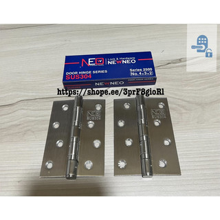 2 Cái bản lề lá  inox 10 phân 304 chống rỉ sét cửa đi nhôm - cửa gỗ NEO