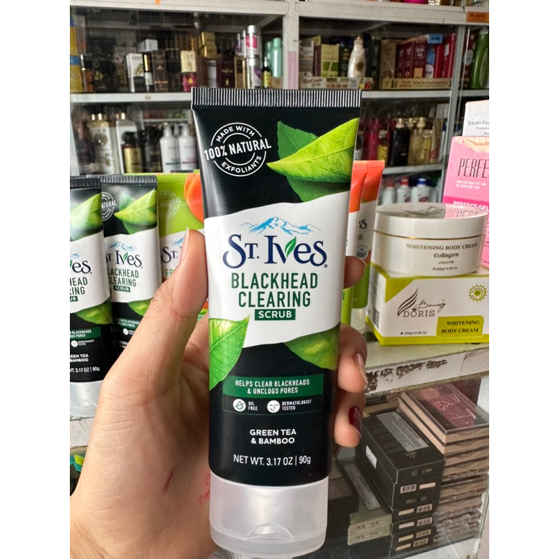 Sữa rửa mặt st.Ives  trà xanh  và st.Ives hạt mơ tips  nhỏ 90g