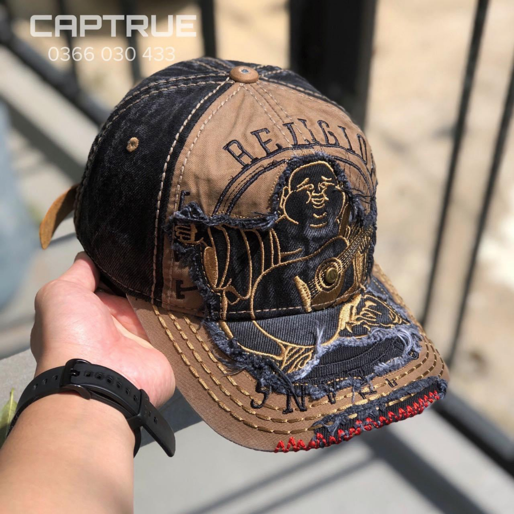 Nón nam, mũ lưỡi trai ÔNG ĐỊA TRUE vải Kaki đẹp form chuẩn -ST01