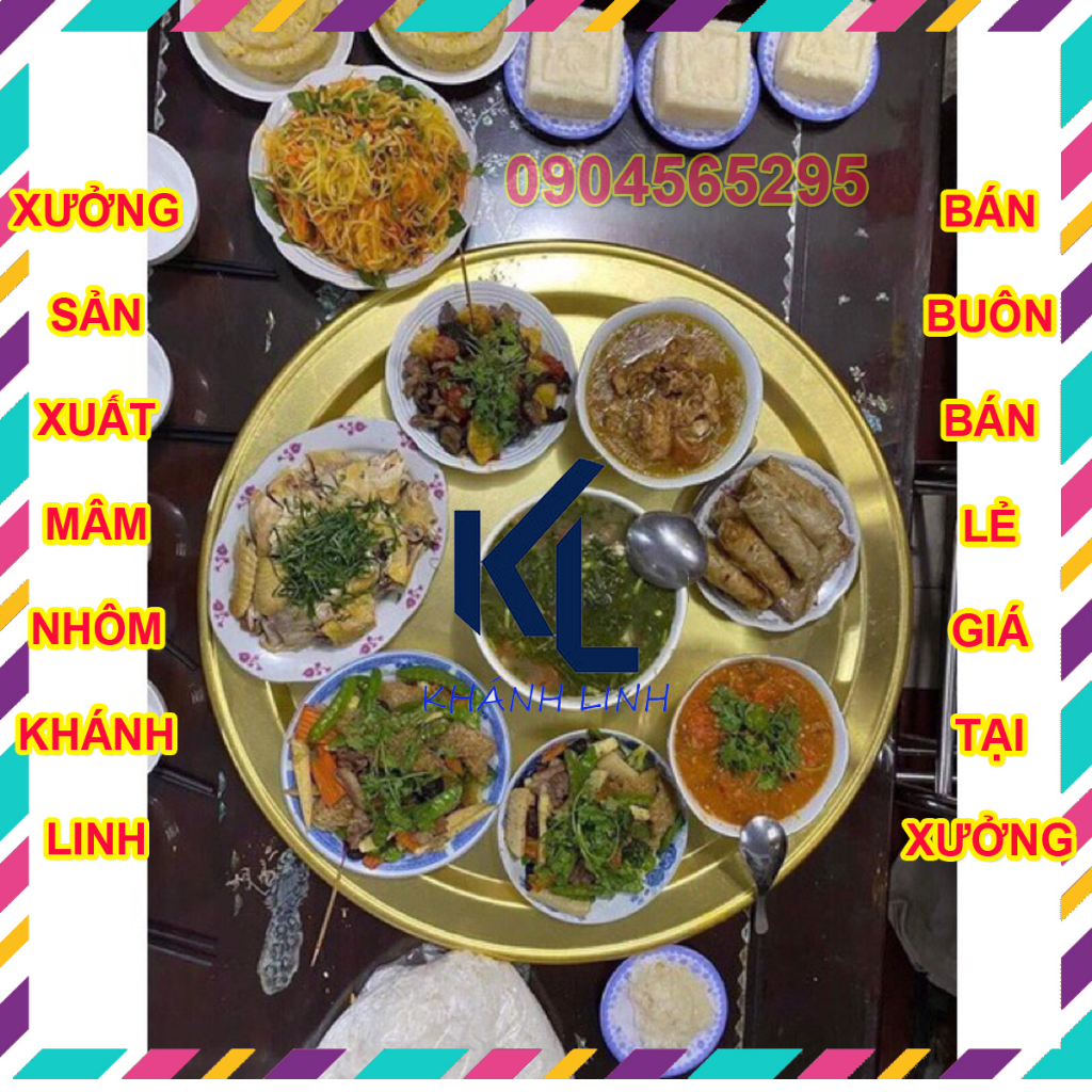 Mâm, Mâm nhôm , Mâm ăn cơm vàng 79 cm , mâm vàng, mâm mạ vàng, mâm ăn cơm, mâm nhôm đai, mâm đại