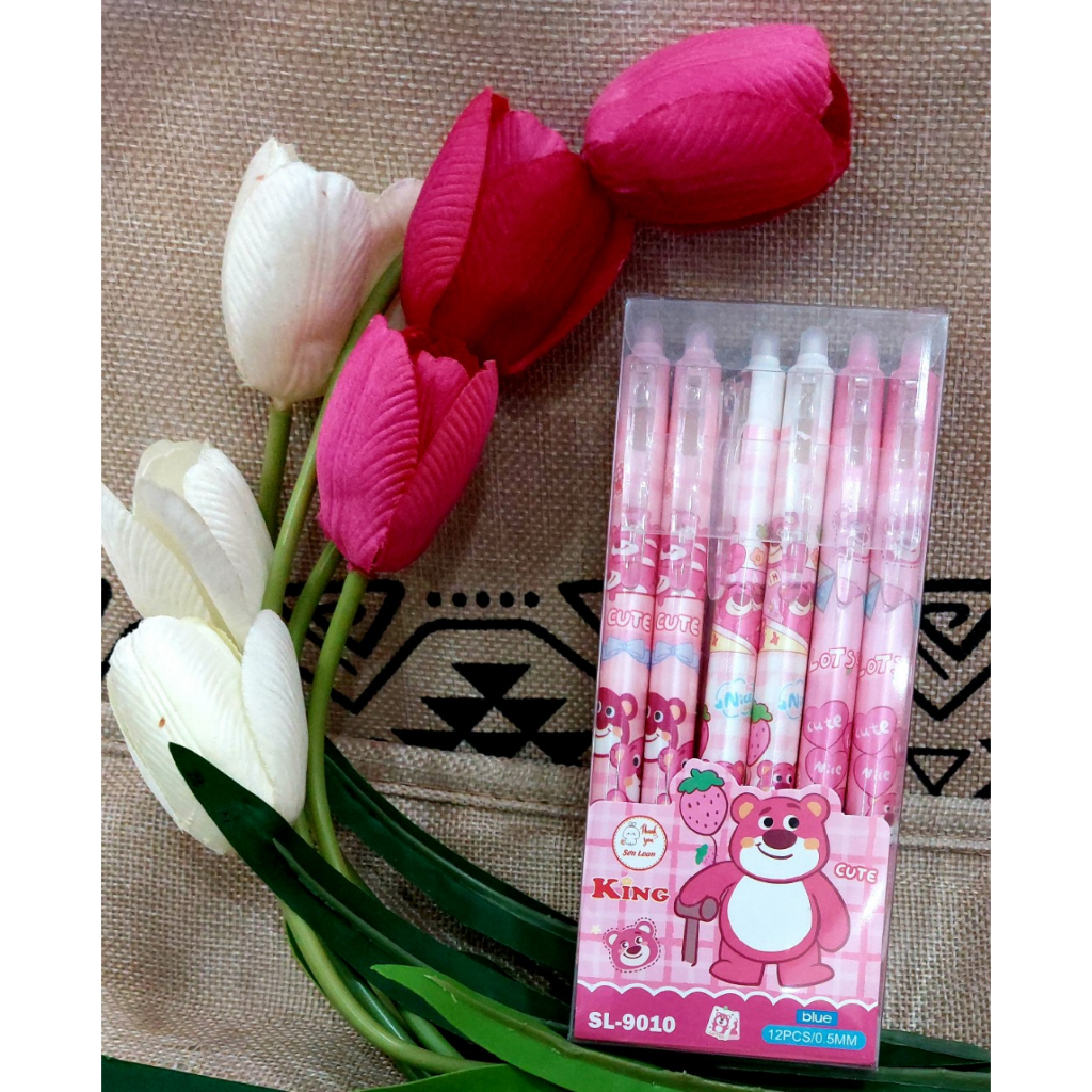 Hộp 12 bút mực gel xóa được dành cho học sinh tiểu học