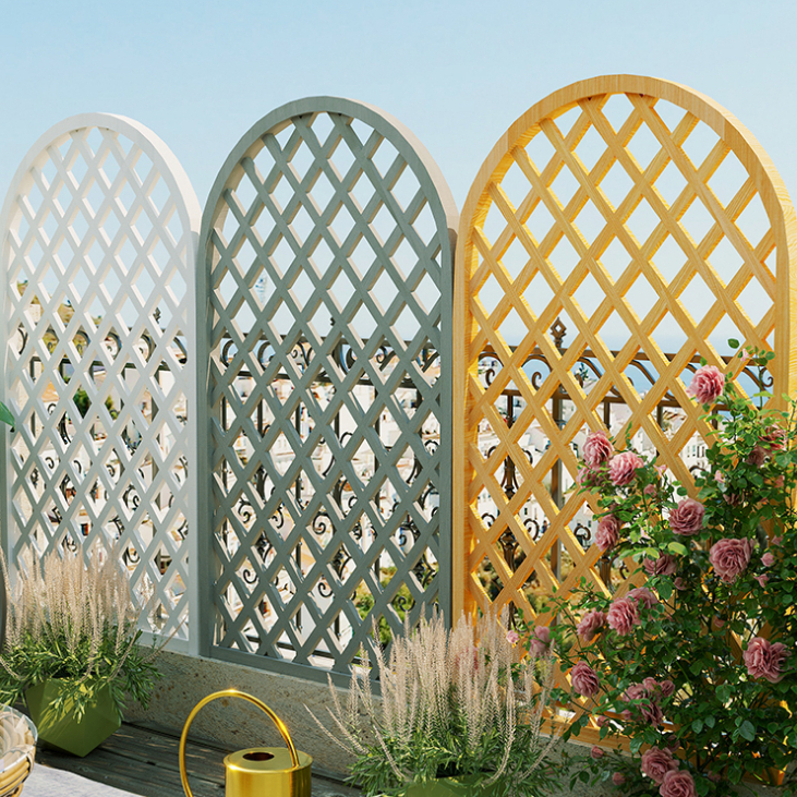 Kệ cây cảnh ngoài trời làm hàng rào sân vườn, mẫu hàng rào sân vườn trang trí quán cafe hottrend gỗ nhựa 2023