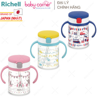 Bình Uống Nước Ống Hút Richell AQ 200ml Cho Bé 7M+