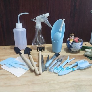 Bộ dụng cụ 16 món trồng cây sen đá xương rồng mini đồ chơi cho bé