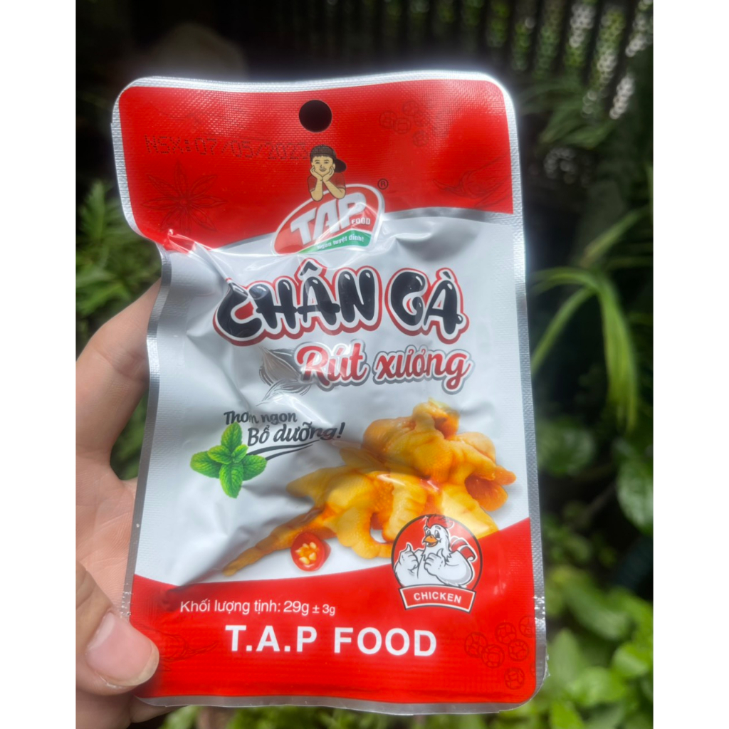 Combo 10 Chân Gà Cay Rút Xương hãng TAP food 29gr - Chân Gà Cay Ủ Vị Tứ Xuyên Rút Xương Siêu Ngon