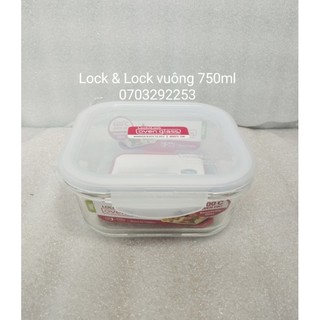 (HCM) Hộp thủy tinh chịu nhiệt lock & lock vuông 750ml (LLG224)