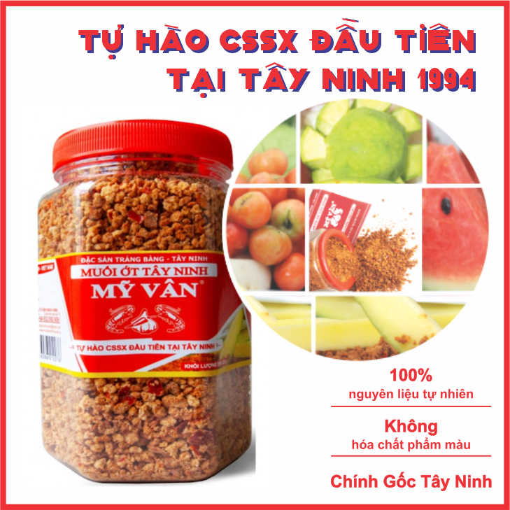 MUỐI ỚT TÂY NINH MỸ VÂN 450g - TỰ HÀO CSSX ĐẦU TIÊN TẠI TÂY NINH