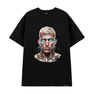 Áo phông nam nữ unisex áo thun in hình Charles Never Give Up Lookaway vải cotton cổ tròn tay lỡ form rộng oversize basic
