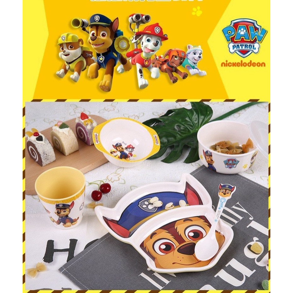 Đồ dùng ăn dặm hình chú chó cứu hộ cho bé siêu xinh