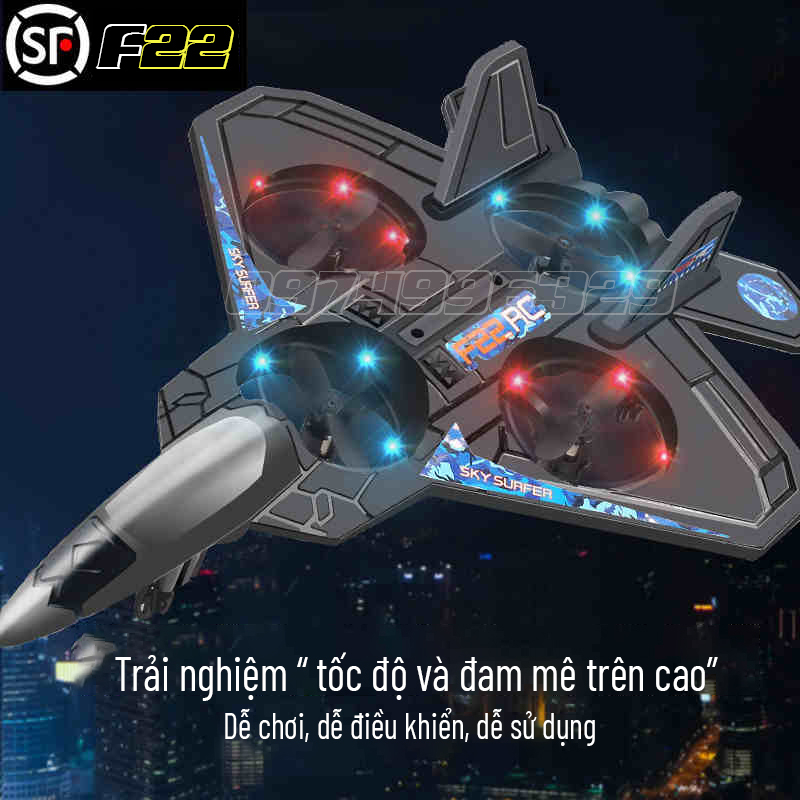 Máy bay điều khiển từ xa F22, Máy bay chiến đấu, Máy bay mô hình, Đồ chơi trẻ em