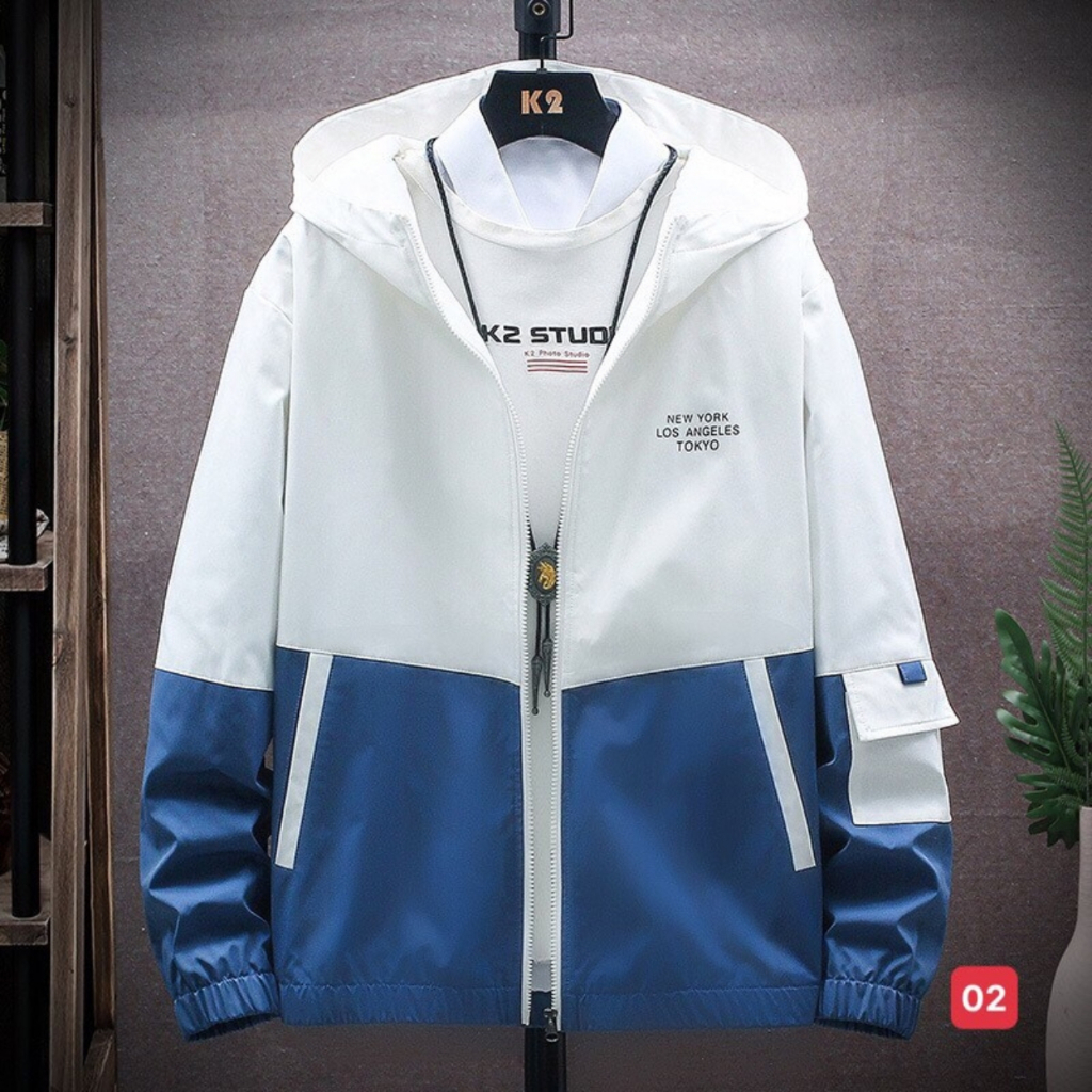 Áo khoác nam màu đen trơn giá rẻ 2 lớp, áo khoác dù nam thời trang chống nắng, chống gió trẻ trung AD101-YUMY