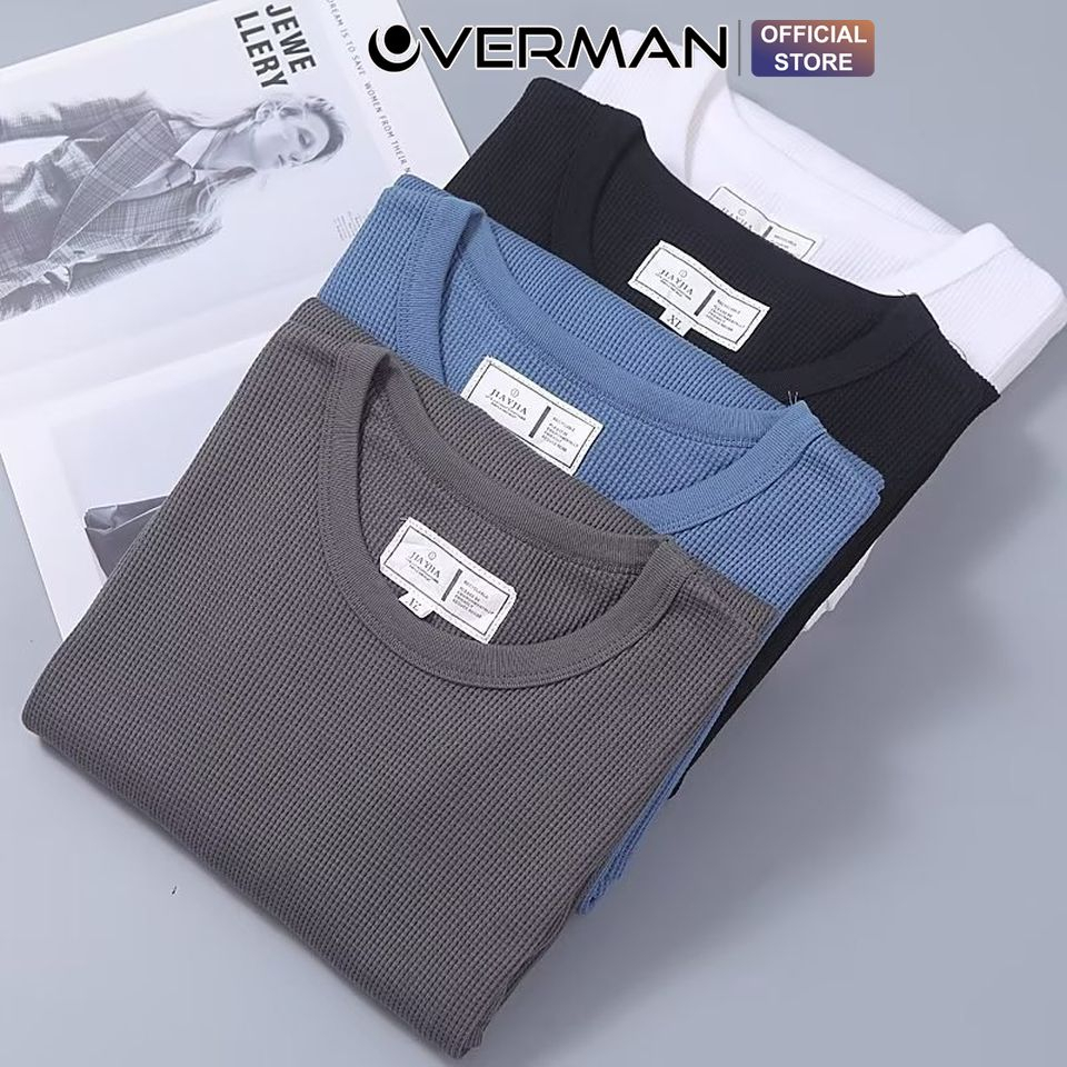 Áo phông nam dài tay thu đông chất xốp giữ nhiệt dài tay thể thao unisex AD01 - Overman