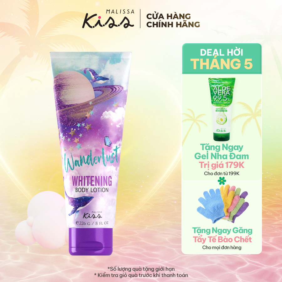 Sữa Dưỡng thể trắng da hương nước hoa Malissa Kiss Wanderlust 226g | BigBuy360 - bigbuy360.vn