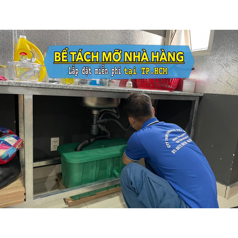 Bể tách mỡ 60L - bẫy mỡ nhà hàng Urentek