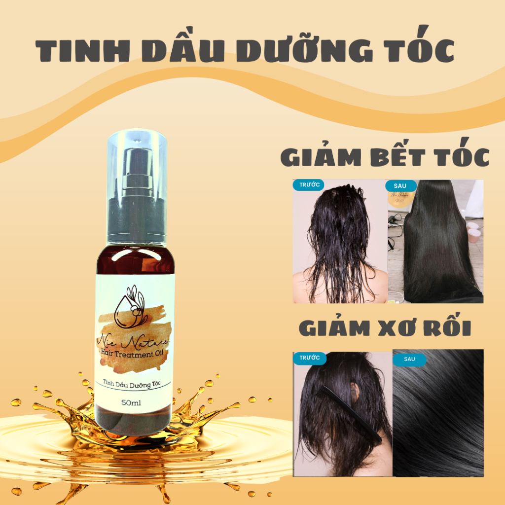 Tinh Dầu Dưỡng Tóc Làm Tóc Mềm Mượt Dưỡng Tóc Xơ Rối Chống Khô Tóc NIE NATURE