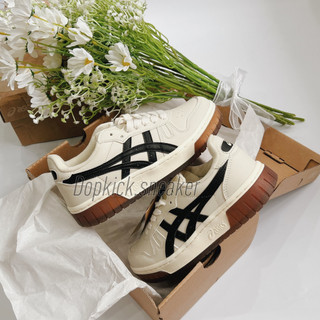 Giày Thể Thao Sneaker Asics Court MZ Japan Đế nâu trăng white black