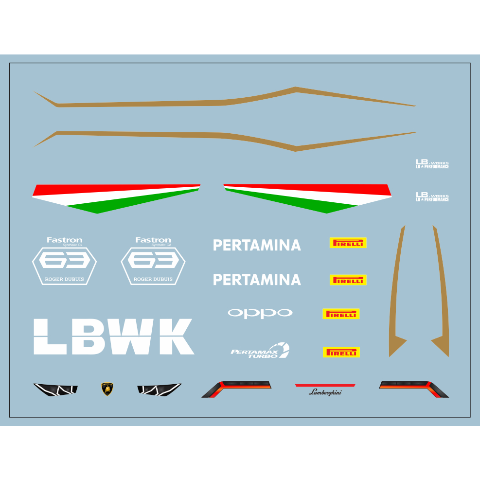 Decal nước LBWK x Oppo Racing Team cho xe mô hình 1:64 (DARK TONE)