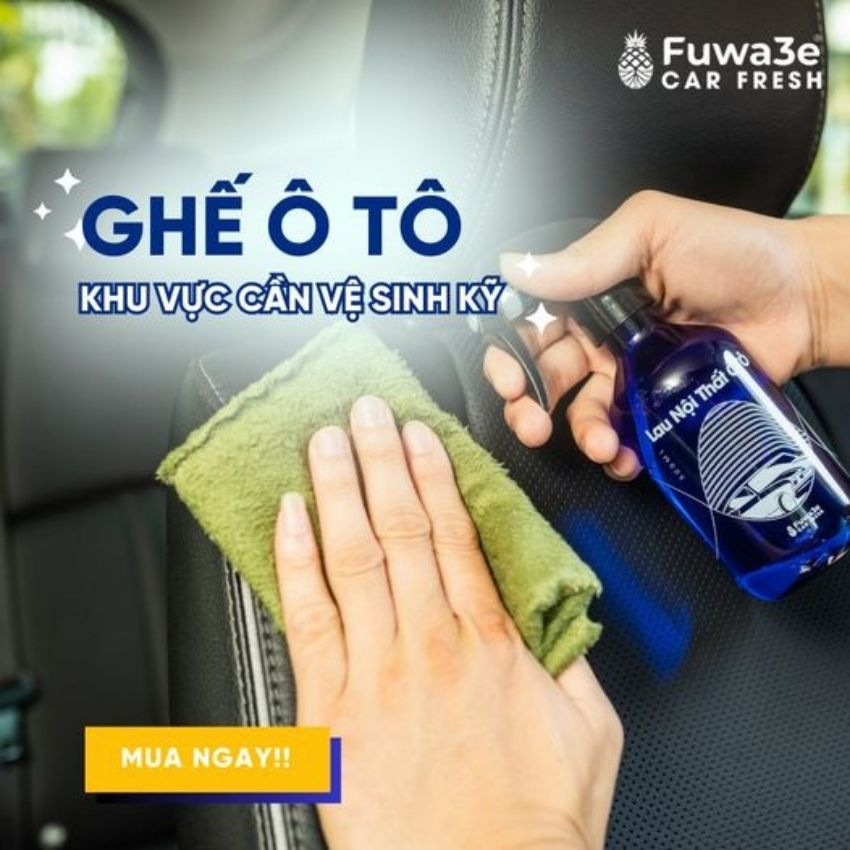 Xịt khử mùi ô tô tinh dầu bạc hà fuwa3e 150ml, 100% tự nhiên, chống say xe hiệu quả, an toàn cho mẹ bầu và em bé