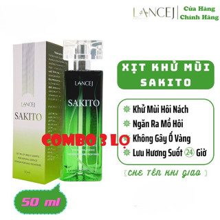COMBO 3 lọ xịt khử mùi hôi nách hôi chân Sakito - 50ml