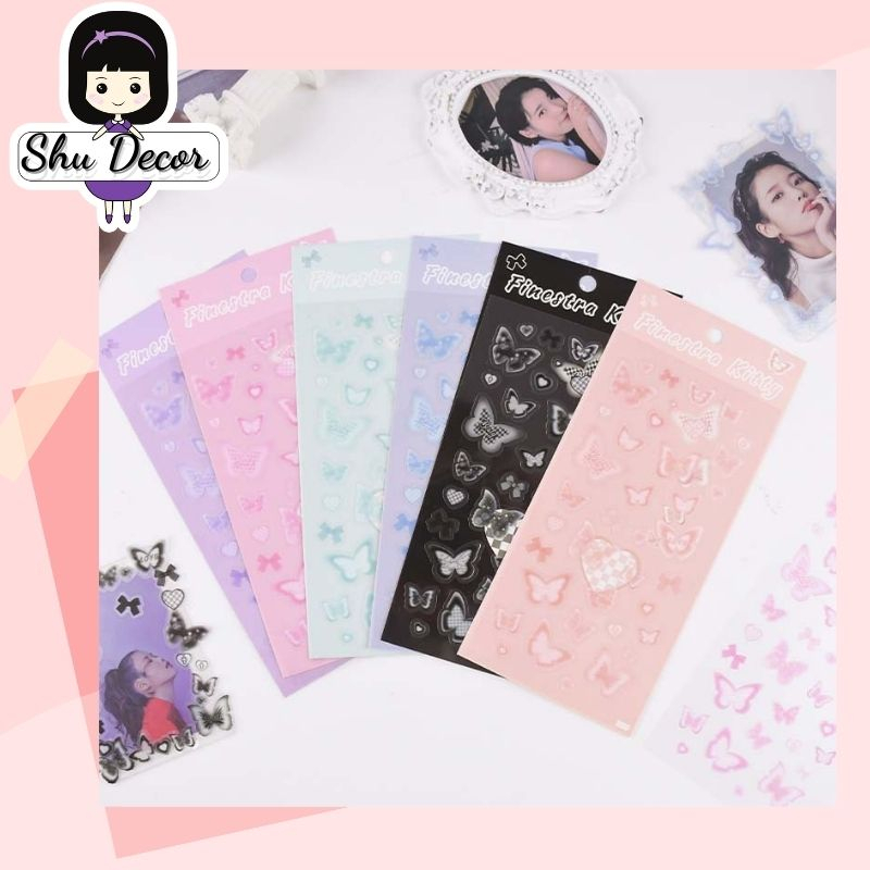 Sticker tấm hình bướm trang trí Toploader