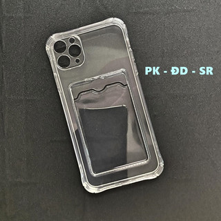 Ốp lưng iphone 11 pro max dẻo trong chống sốc đựng card