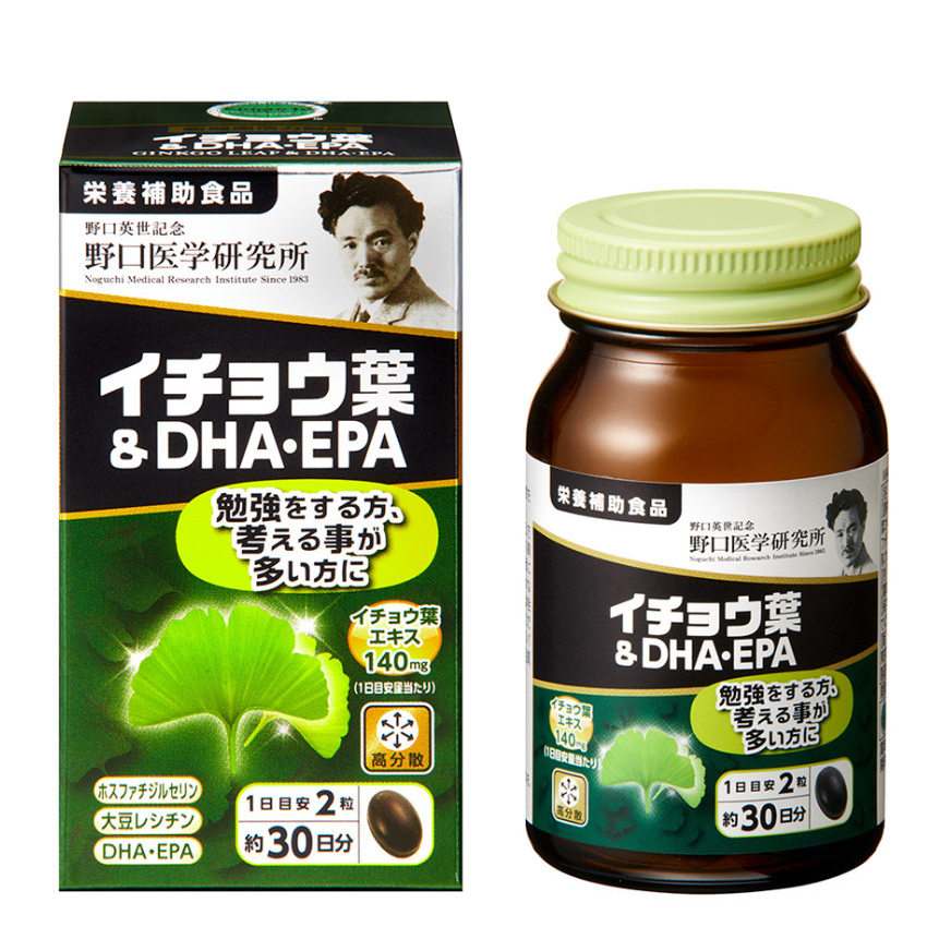 [MẪU MỚI]VIÊN UỐNG BỔ NÃO GINKGO & DHA/EPA NOGUCHI NHẬT BẢN (HỘP 60 VIÊN)