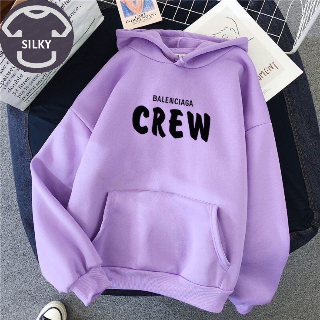 Áo Hoodie Unisex SilKy In CREW, Form Rộng Nam Nữ Đều Mặc Được SLK125