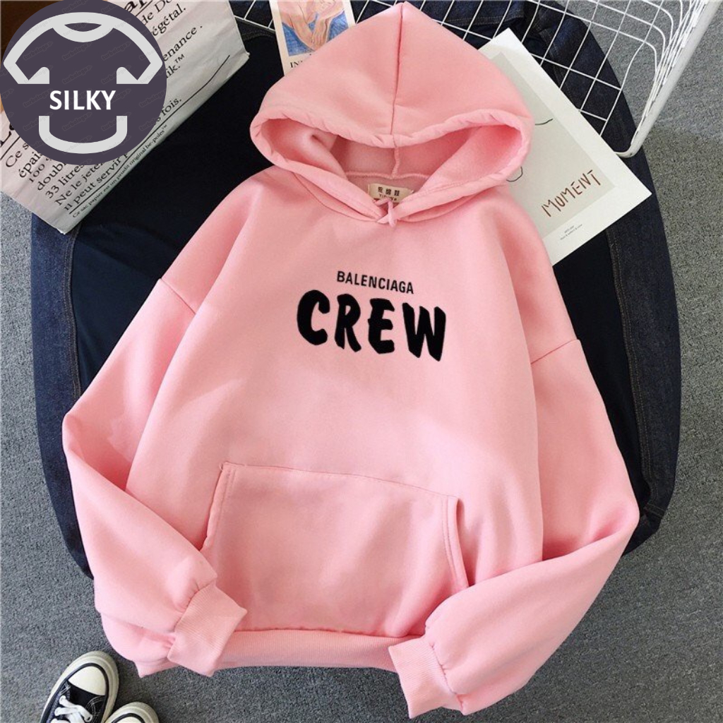 Áo Hoodie Unisex SilKy In CREW, Form Rộng Nam Nữ Đều Mặc Được SLK125