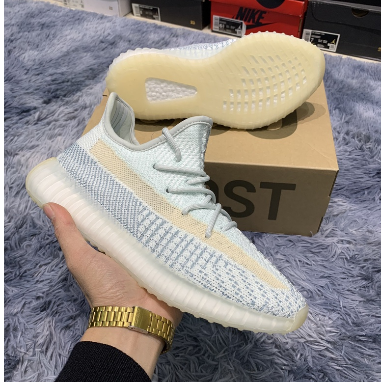 -Giày Sneaker Yz350 Cloud White - Phiên Bản Cao Cấp