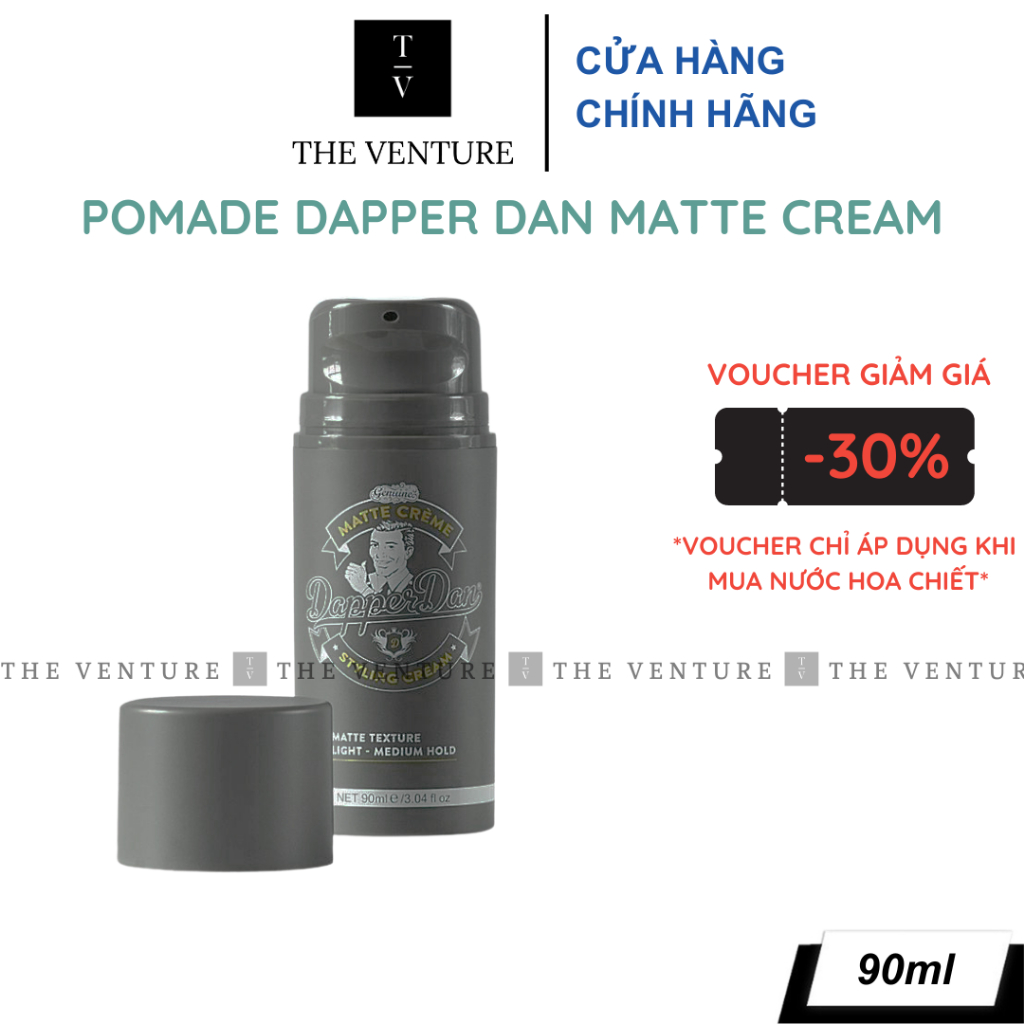 Kem Tạo Kiểu Tóc Dapper Dan Matte Creme Chính Hãng 90ml