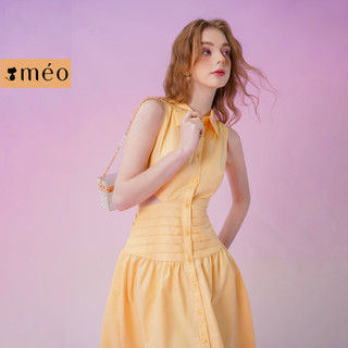 Váy liền nữ Méo shop không tay cổ sơ mi hở eo phong cách Hàn Quốc Keisa