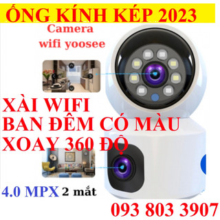 Camera yoosee ống kính kép wifi 4mp camera quan sát trong nhà phát hiện con người an ninh ptz dome không dây ptz