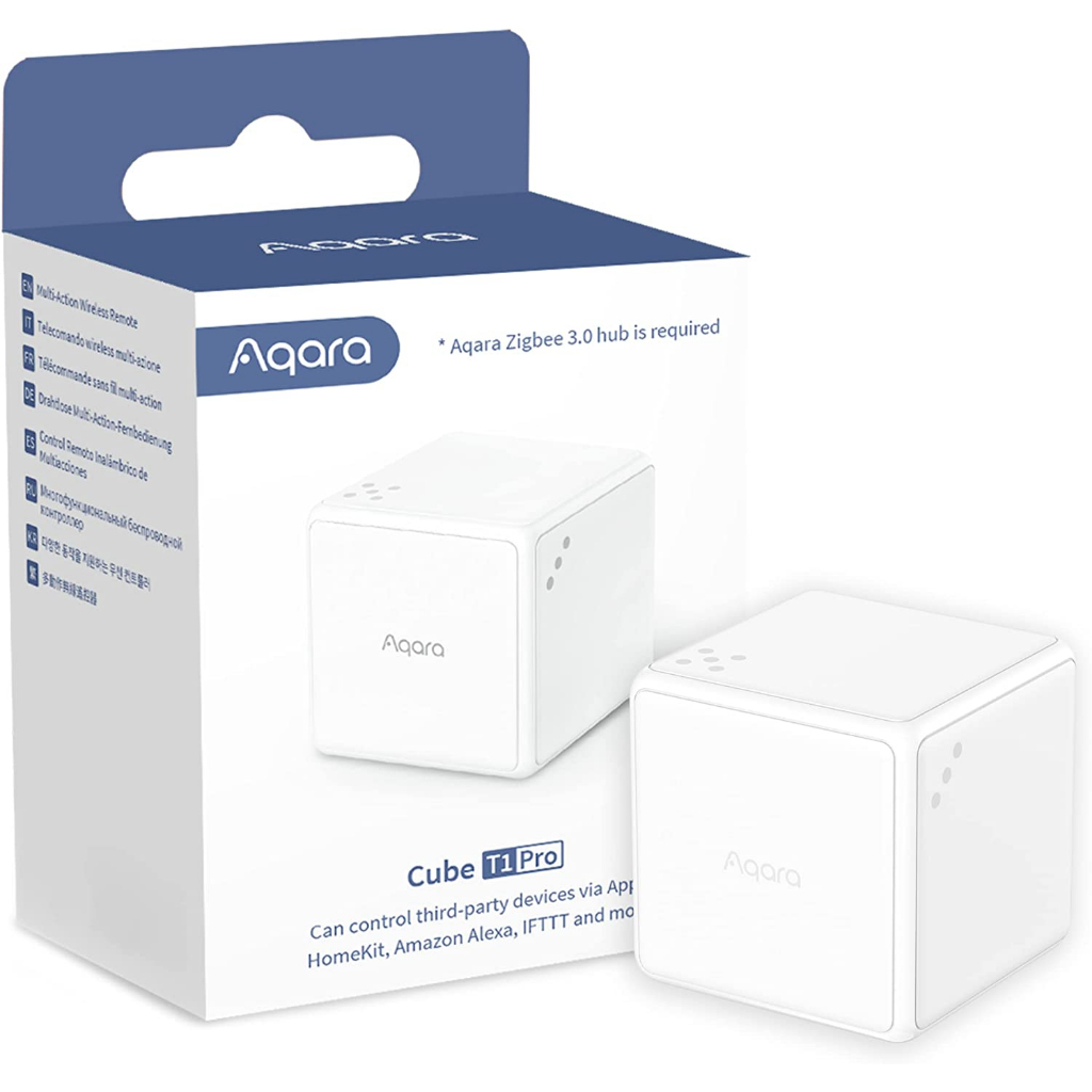 Thiết bị điều khiển hình khối Aqara Cube T1 Pro bản Quốc Tế Zigbee 3.0 - Tích hợp 6 thao tác, Cần trang bị Hub, BH 12th