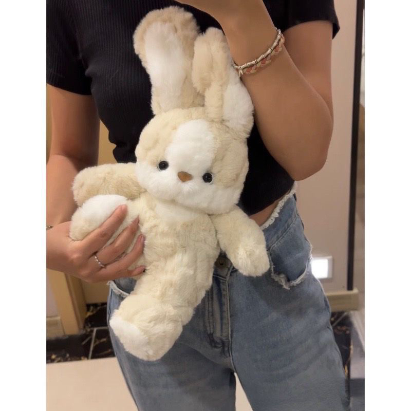 Gấu bông thỏ sữa cute mập mạp trông muốn véo má tròn vo dễ thương lên mạng là ảo