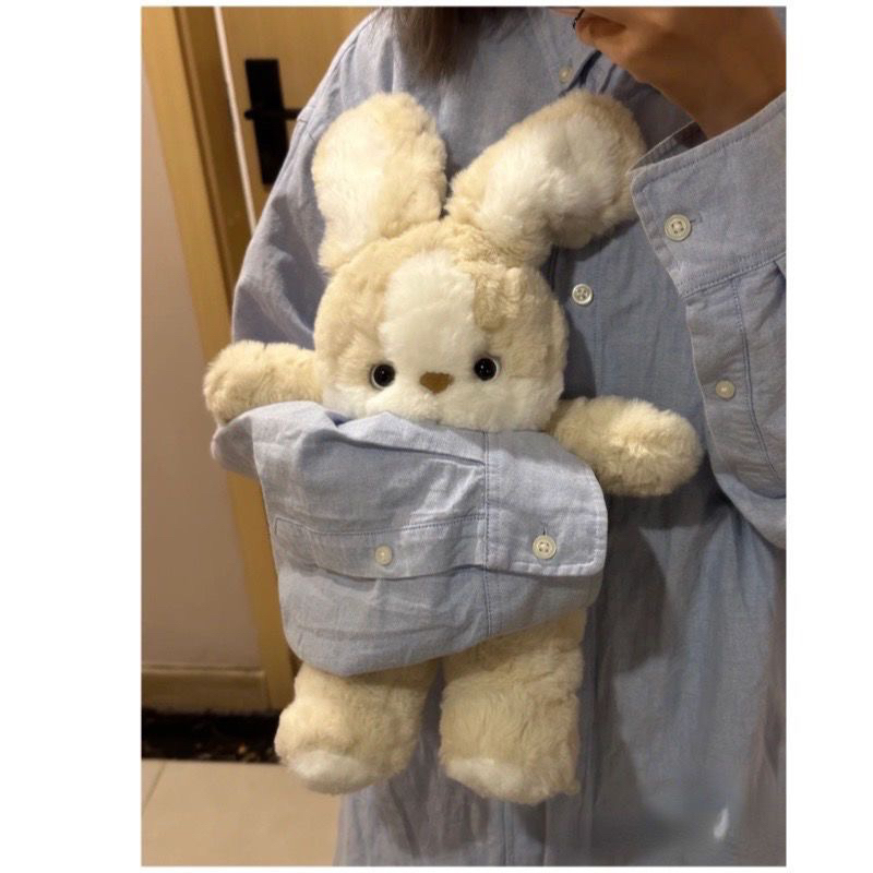 Gấu bông thỏ sữa cute mập mạp trông muốn véo má tròn vo dễ thương lên mạng là ảo