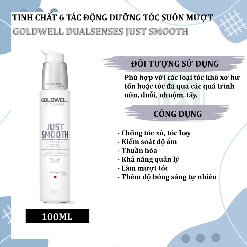 Tinh chất 6 tác động suôn mượt Goldwell Dualsenses Just Smooth 100ML